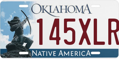 OK license plate 145XLR