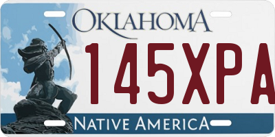 OK license plate 145XPA