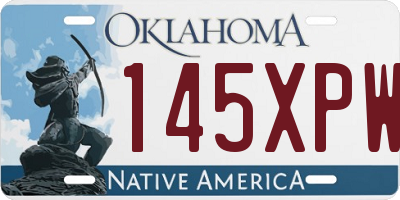OK license plate 145XPW