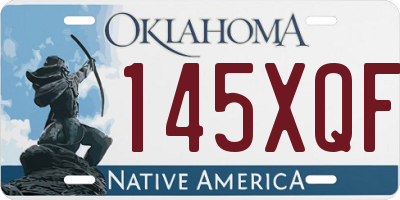 OK license plate 145XQF