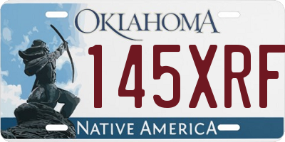 OK license plate 145XRF