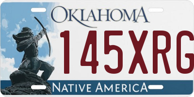OK license plate 145XRG