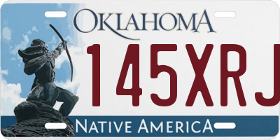 OK license plate 145XRJ