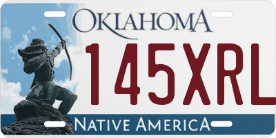 OK license plate 145XRL