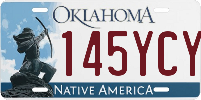 OK license plate 145YCY