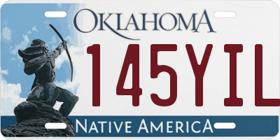 OK license plate 145YIL