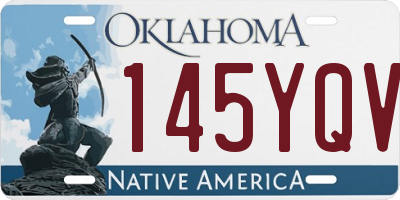 OK license plate 145YQV