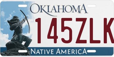 OK license plate 145ZLK