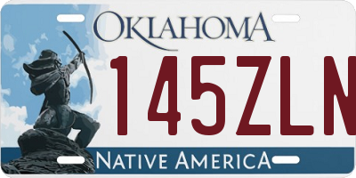 OK license plate 145ZLN