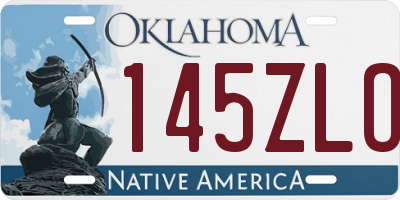 OK license plate 145ZLO