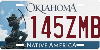OK license plate 145ZMB