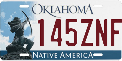 OK license plate 145ZNF