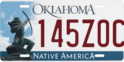 OK license plate 145ZOC