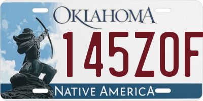 OK license plate 145ZOF