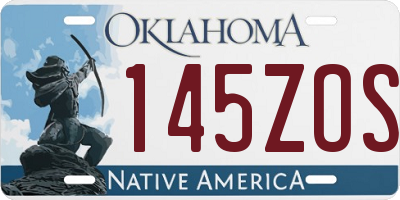 OK license plate 145ZOS