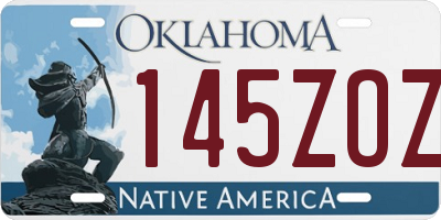 OK license plate 145ZOZ