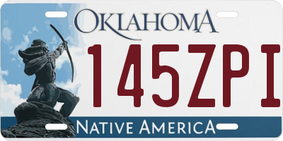 OK license plate 145ZPI