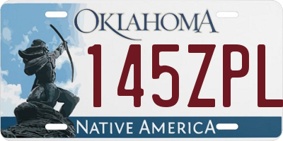 OK license plate 145ZPL