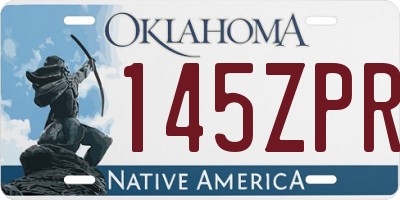 OK license plate 145ZPR