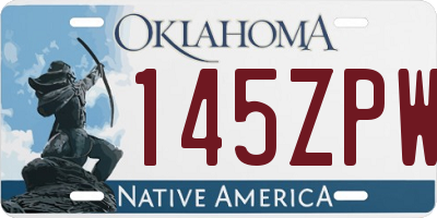 OK license plate 145ZPW