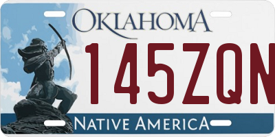 OK license plate 145ZQN