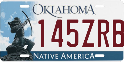 OK license plate 145ZRB