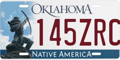 OK license plate 145ZRC