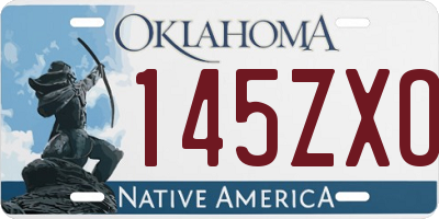 OK license plate 145ZXO
