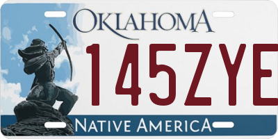 OK license plate 145ZYE