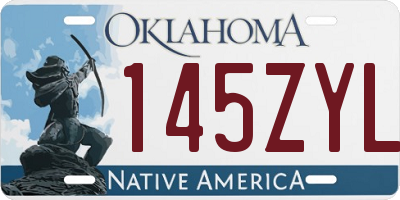 OK license plate 145ZYL