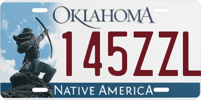 OK license plate 145ZZL