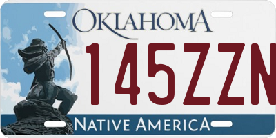 OK license plate 145ZZN