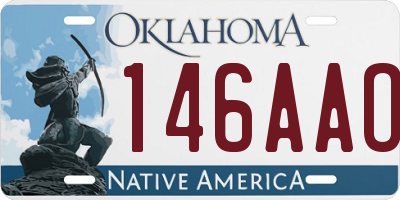 OK license plate 146AAO