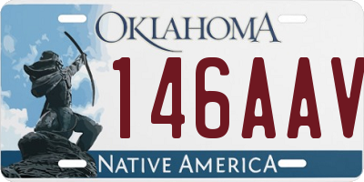 OK license plate 146AAV