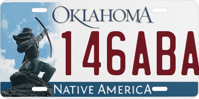 OK license plate 146ABA