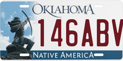 OK license plate 146ABV
