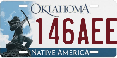 OK license plate 146AEE