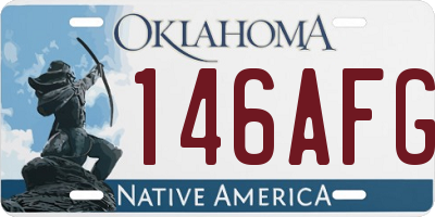 OK license plate 146AFG