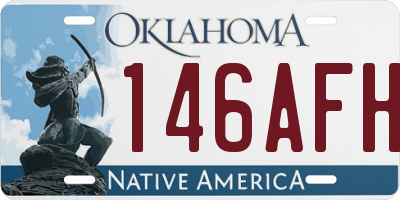 OK license plate 146AFH