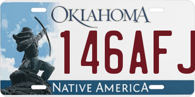 OK license plate 146AFJ