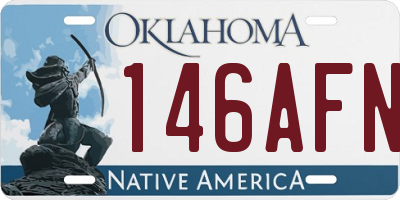 OK license plate 146AFN