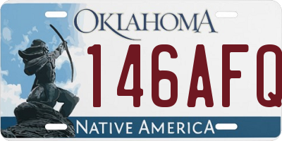 OK license plate 146AFQ