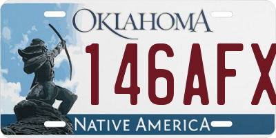 OK license plate 146AFX