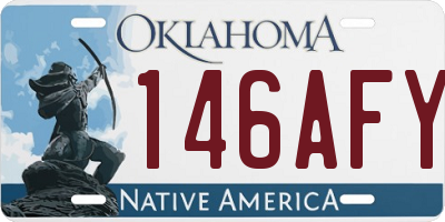 OK license plate 146AFY