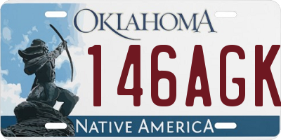 OK license plate 146AGK