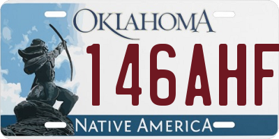OK license plate 146AHF