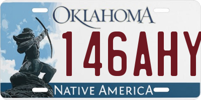 OK license plate 146AHY