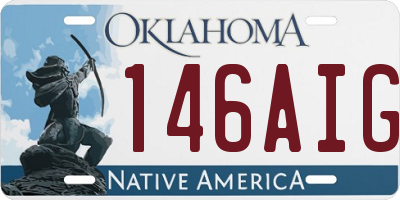 OK license plate 146AIG