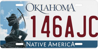 OK license plate 146AJC