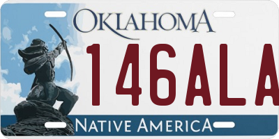 OK license plate 146ALA
